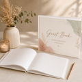 Sage Green & Blush Pink Personalised Wedding Guest Book