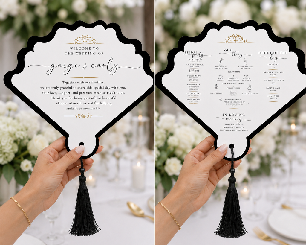 Personalised Wedding Ceremony Fans