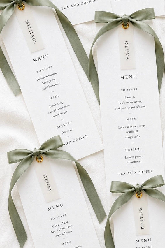 Menus / Vellum Name Place