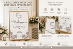 Blush Pink Floral Wedding Welcome Sign Template (Instant Download)