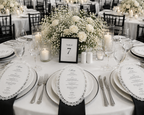 Lace Wedding Menus Monochrome