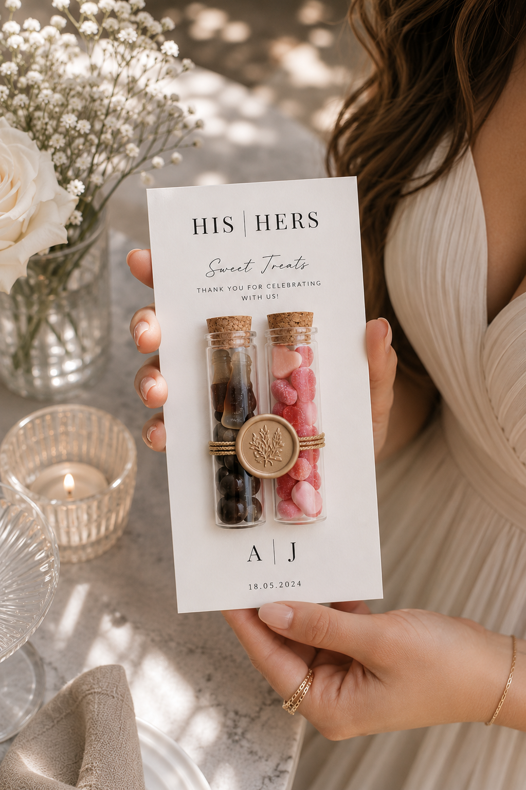 His & Hers Wedding Favours Sweets