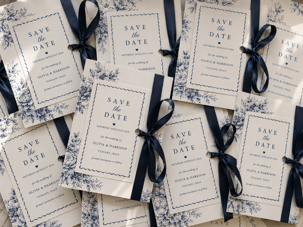 Elegant Ribbon Save The Date