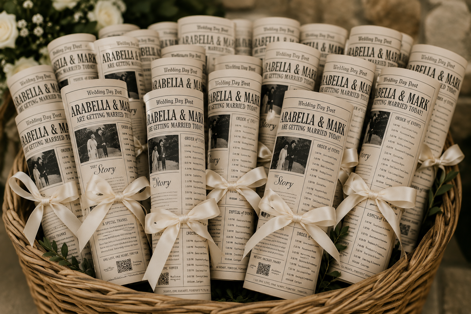 Wedding Newspaper Program