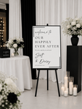 Happily Ever After Welcome Wedding Sign Template (Instant Download)