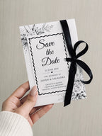 Elegant Ribbon Save The Date