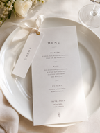 Minimal Wedding Menu + Name Place