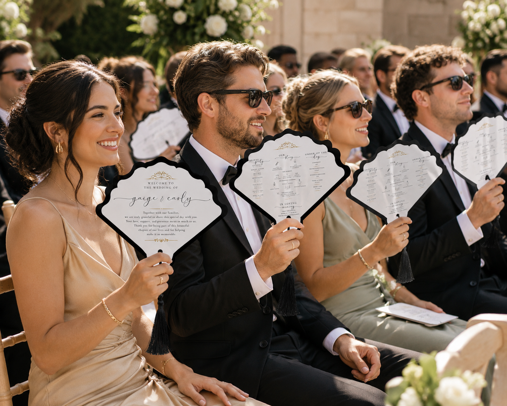 Personalised Wedding Ceremony Fans