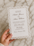 Luxury Lace Vellum Wedding Invitation Suite