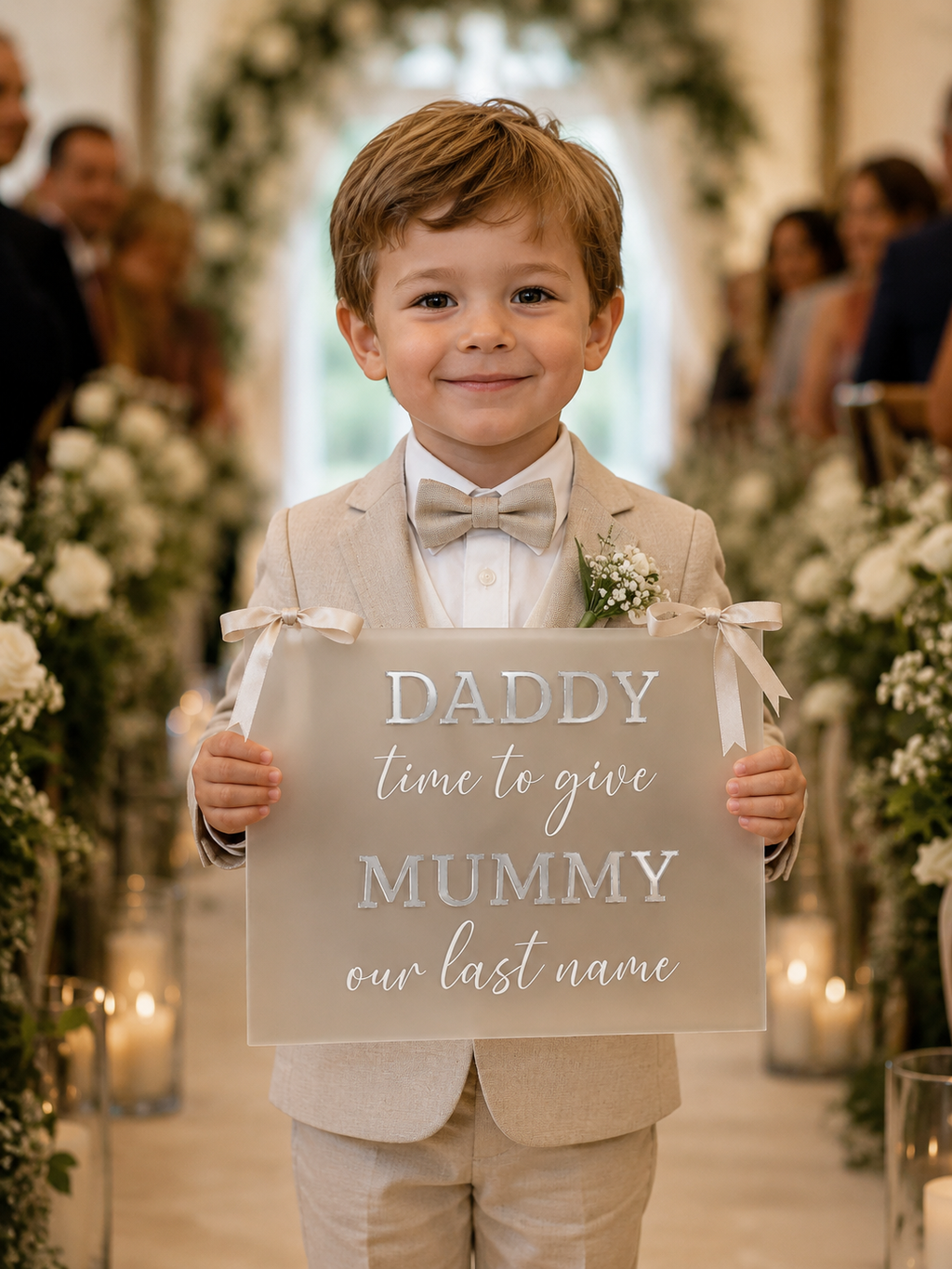 Acrylic Daddy Time To Give Mummy Out Last Name Sign