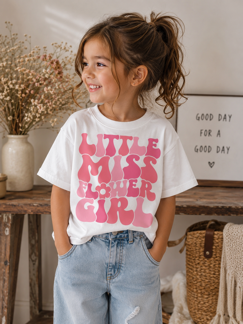 Little Miss Flower Girl T-Shirt