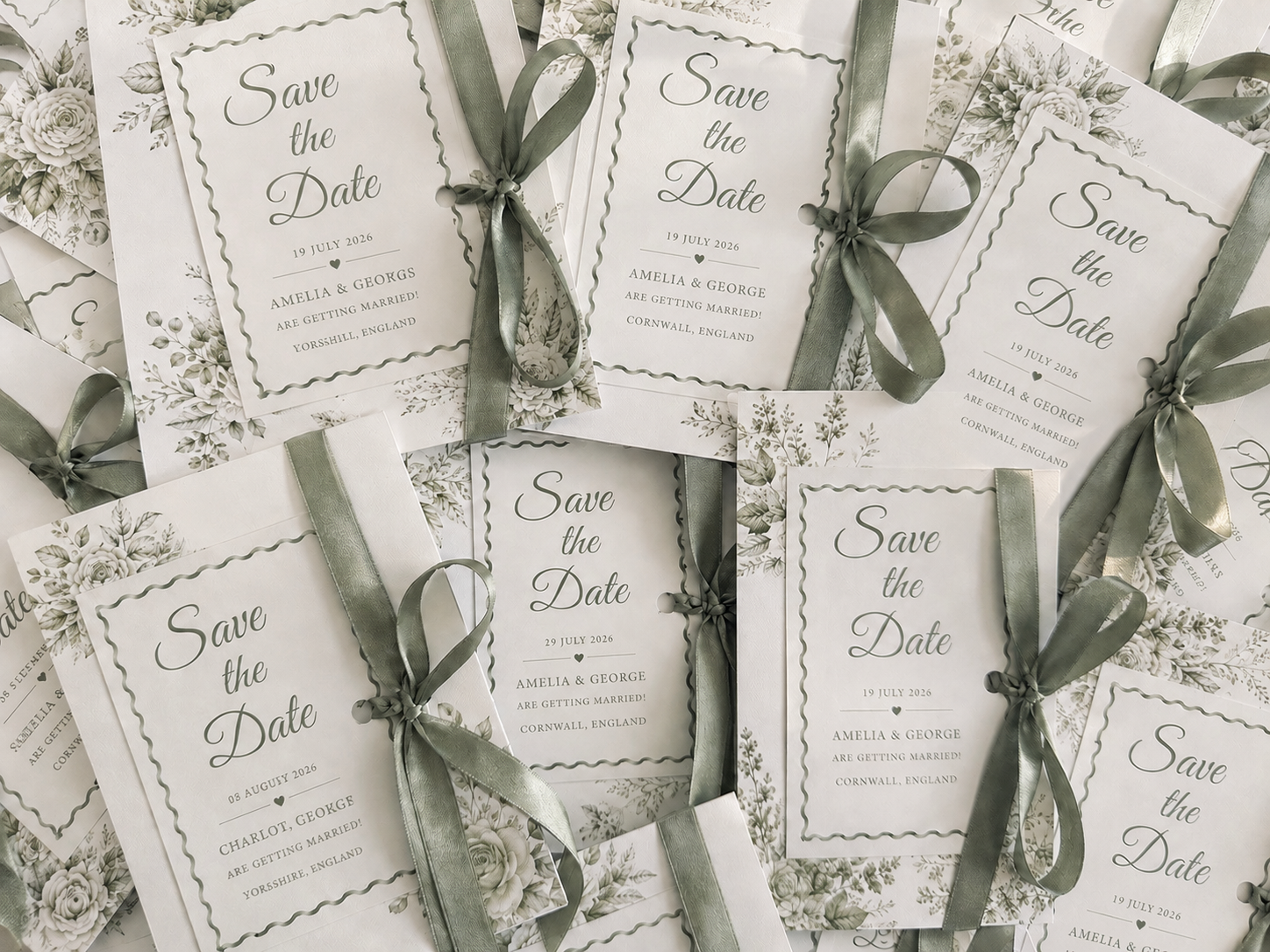 Elegant Ribbon Save The Date