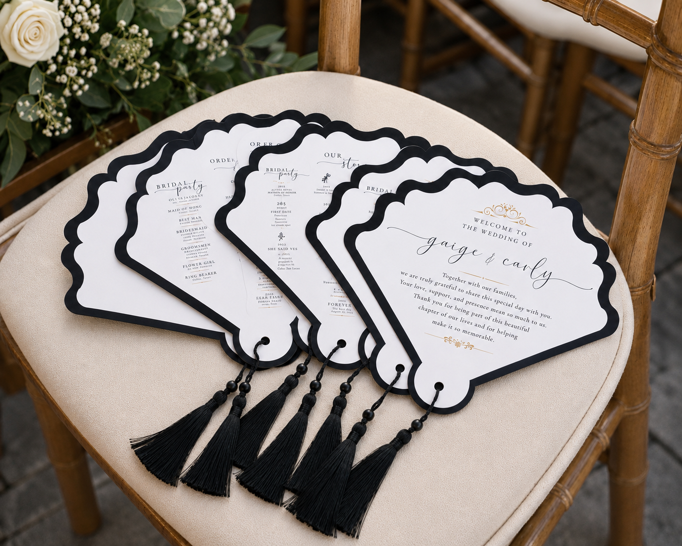 Personalised Wedding Ceremony Fans