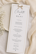 Bordered Personalised Wedding Menus