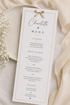 Bordered Personalised Wedding Menus