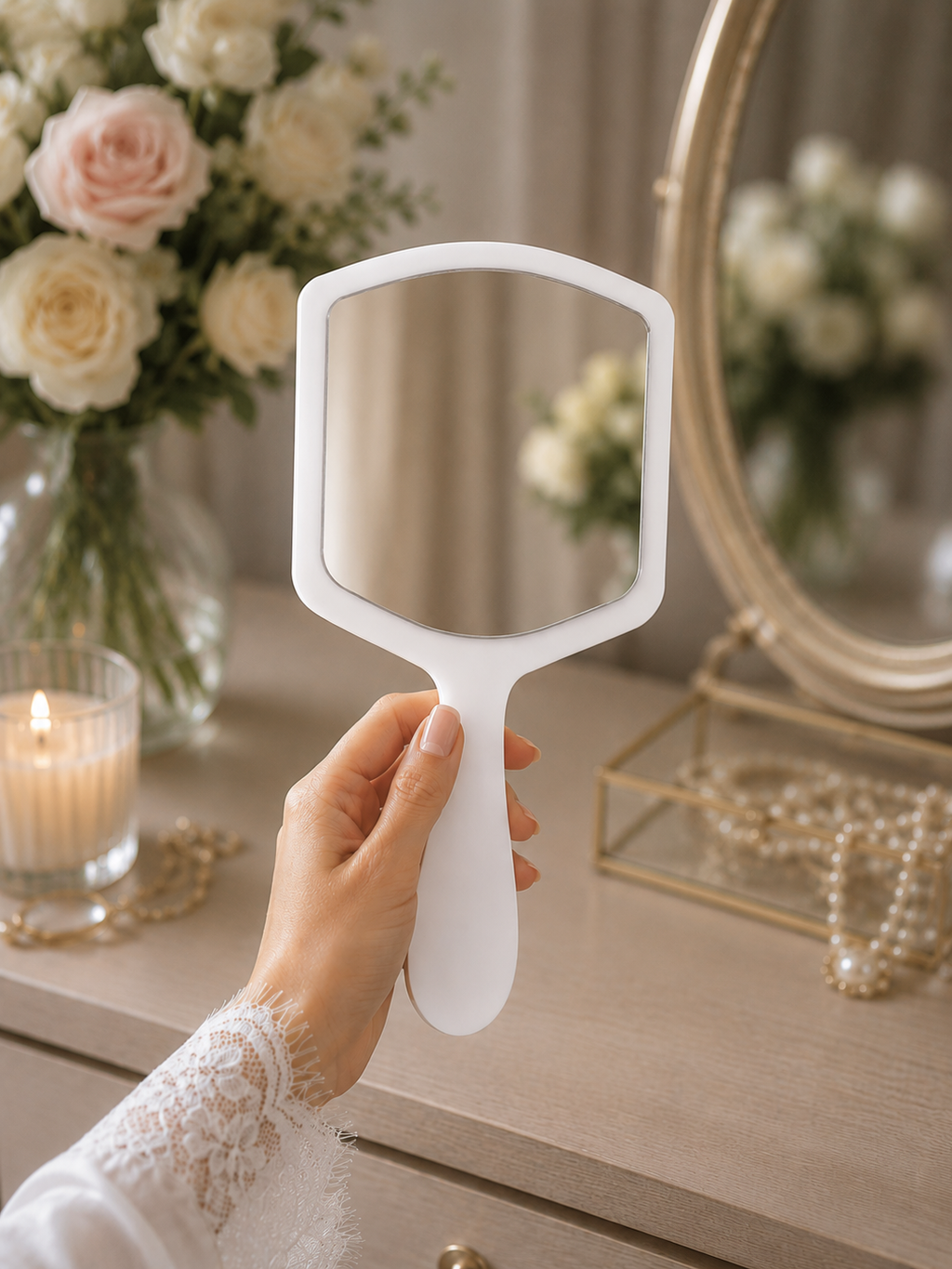 Personalised Bridal Handheld Mirror