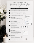 Happily Ever After Welcome Wedding Sign Template (Instant Download)