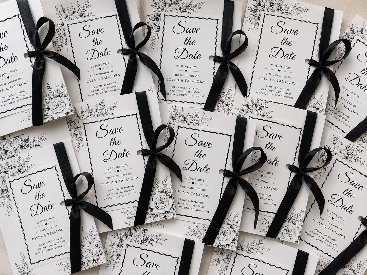Elegant Ribbon Save The Date