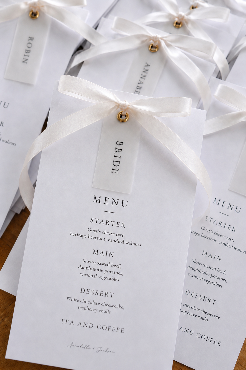 Menus / Vellum Name Place