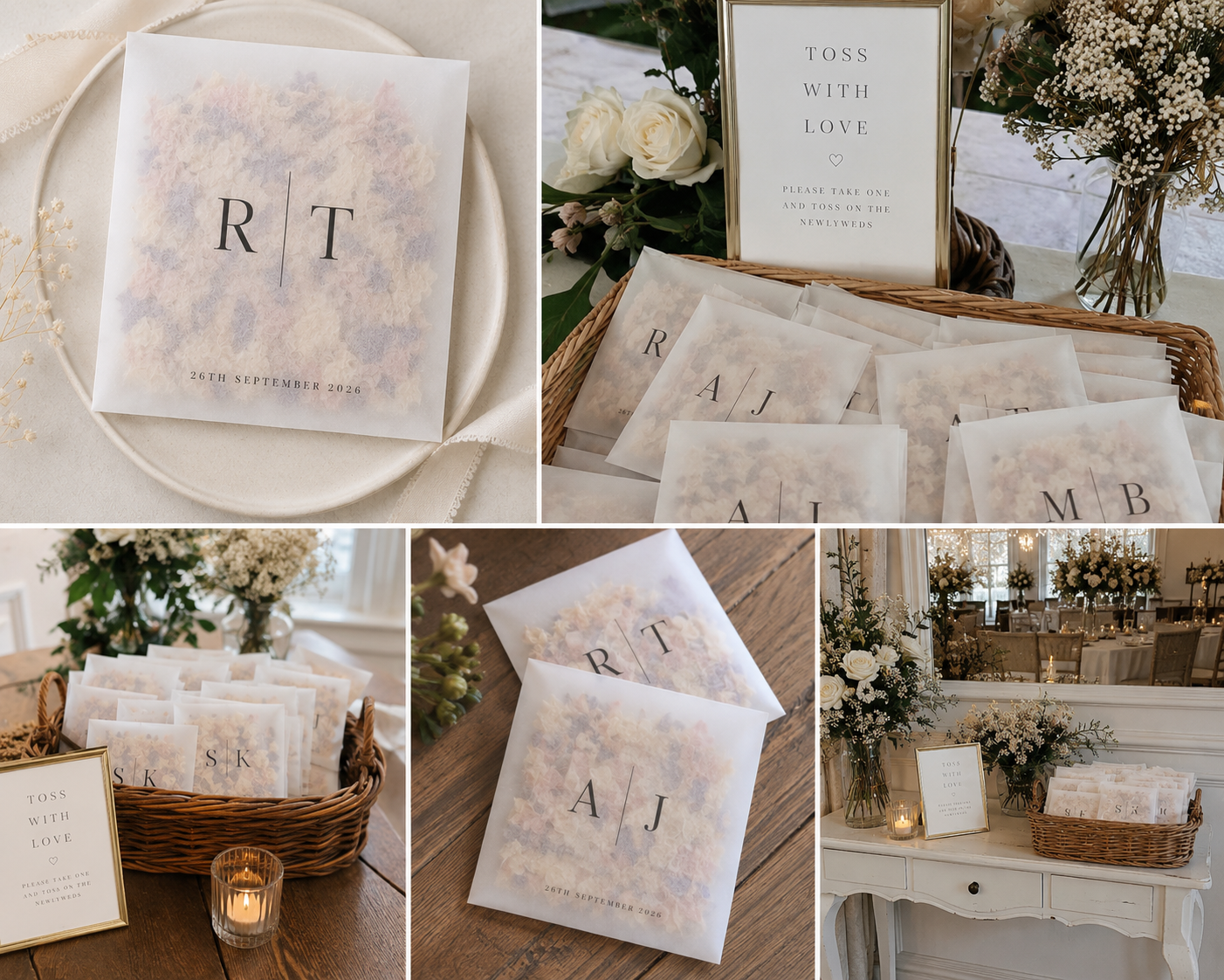 Personalised Wedding Confetti Wallets