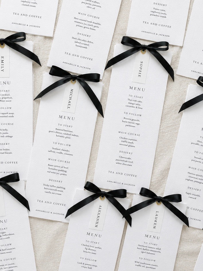 Menus / Vellum Name Place