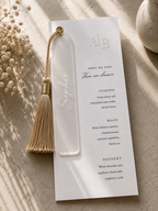 Luxury Personalised Bookmark Wedding Menu