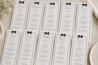 Bordered Personalised Wedding Menus