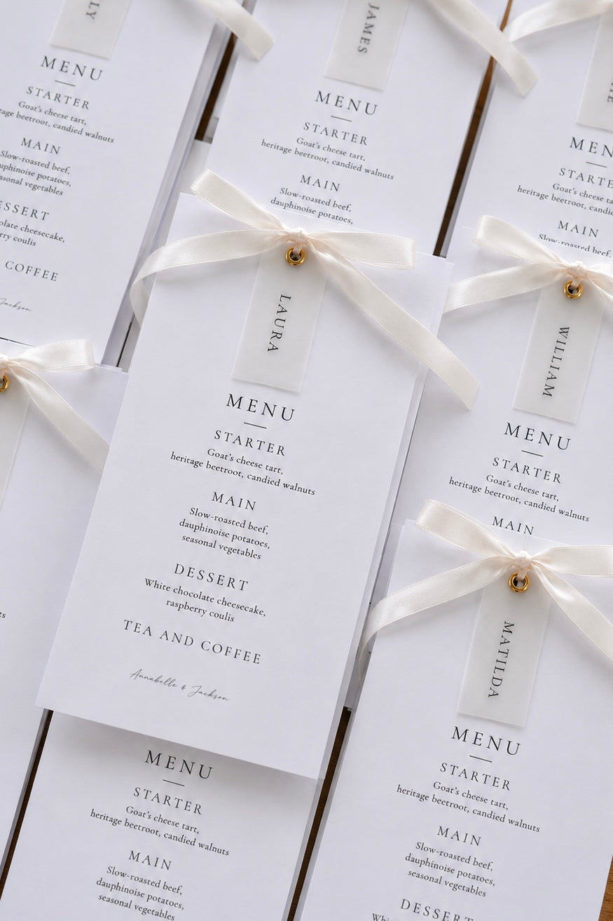 Menus / Vellum Name Place