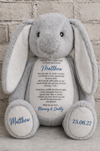 Personalised Wedding Party Bunny – Page Boy, Flower Girl & Ring Bearer Keepsake