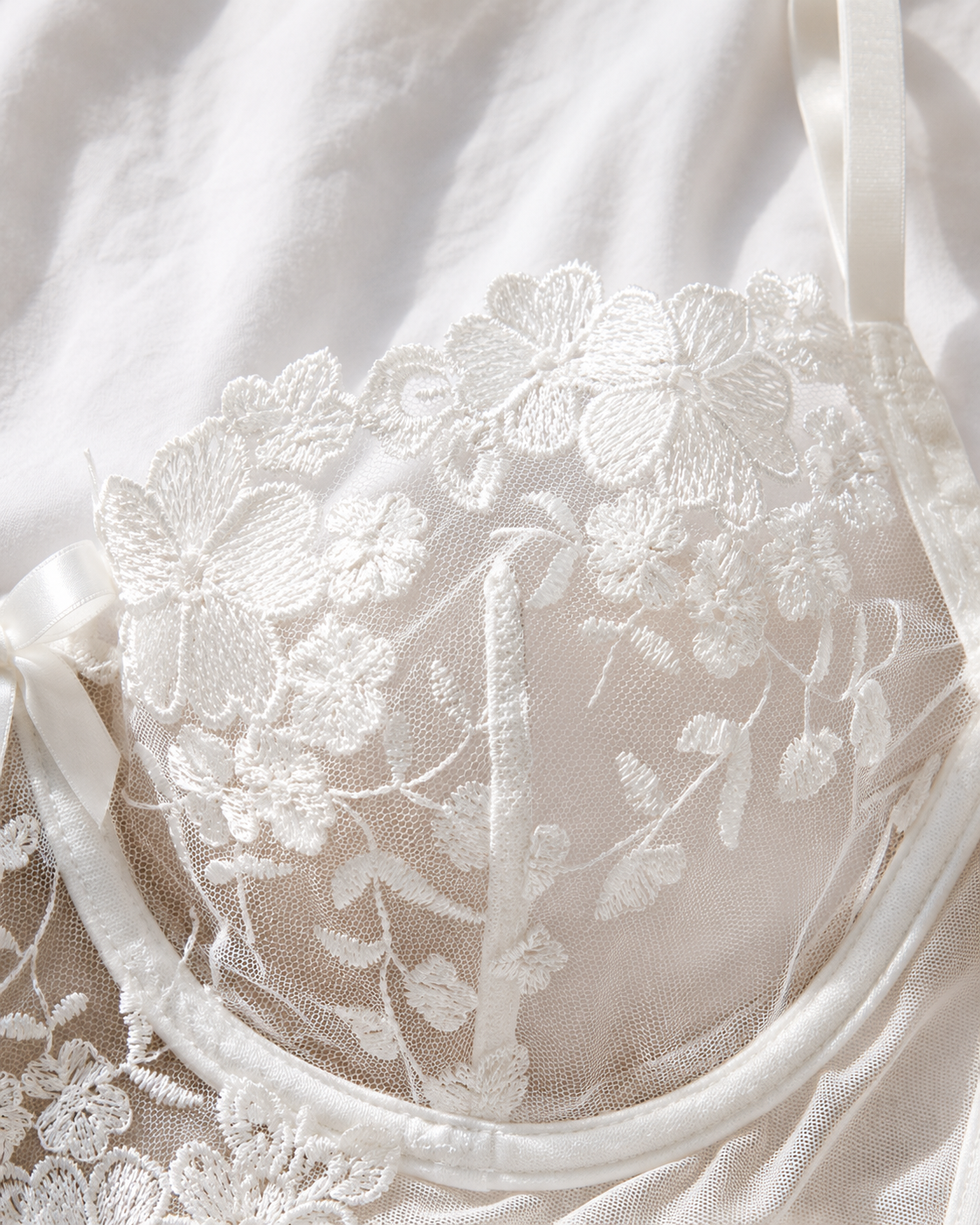 White Floral Lace Lingerie Set