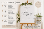 Welcome to our Love Story Wedding Sign Template (Instant Download)
