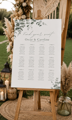 Floral Botanical Wedding Seating Plan Template (Instant Download)