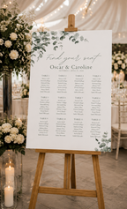 Floral Botanical Wedding Seating Plan Template (Instant Download)