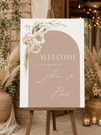 Boho Arch Wedding Welcome Sign Template (Instant Download)