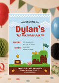Editable Retro Gaming Birthday Invitation (Instant Download)