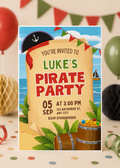 Editable Pirate Birthday Invitation (Instant Download)