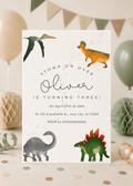 Editable Dinosaur Birthday Invitation (Instant Download)