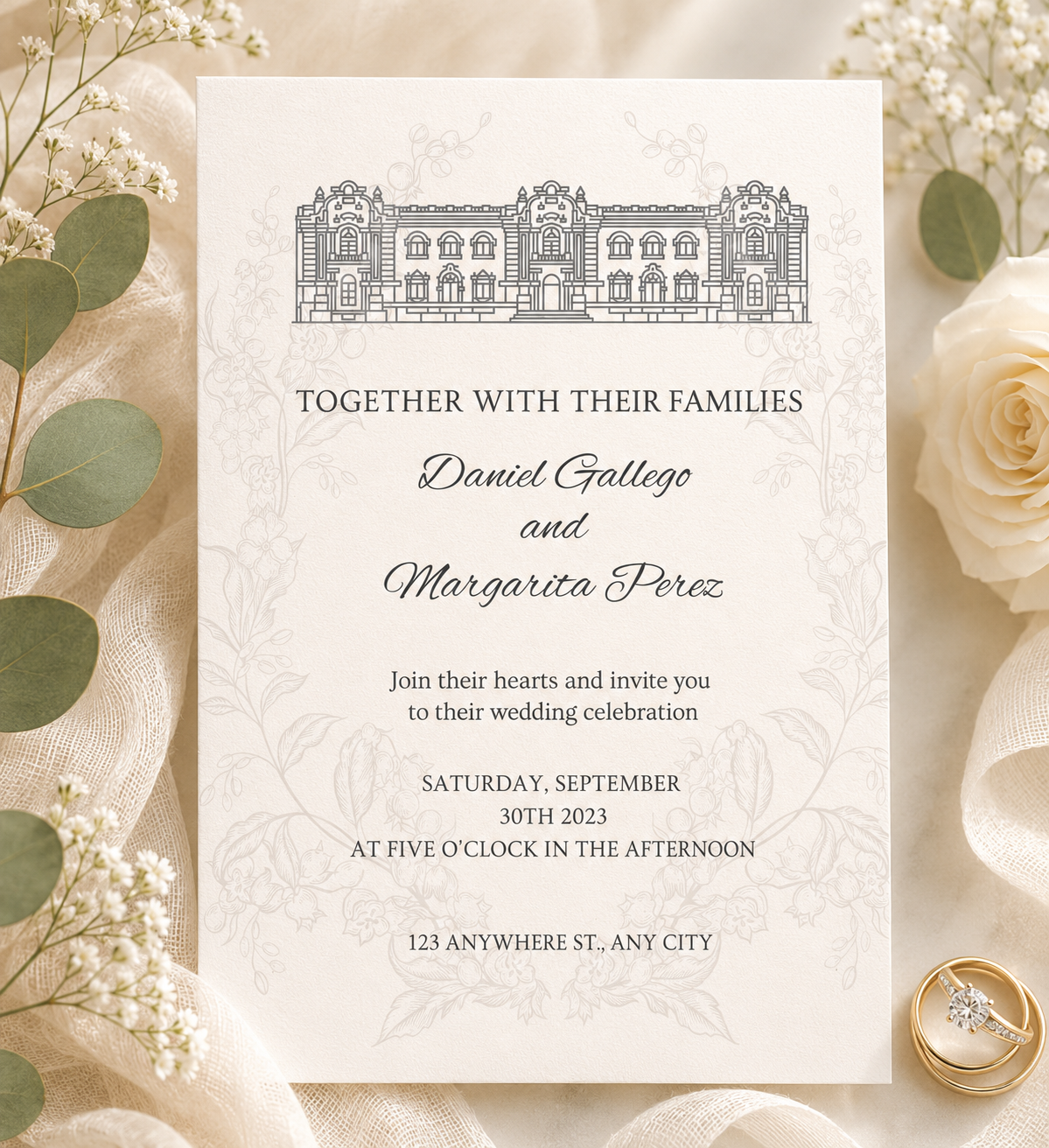 Editable Wedding Invitation (Instant Download)