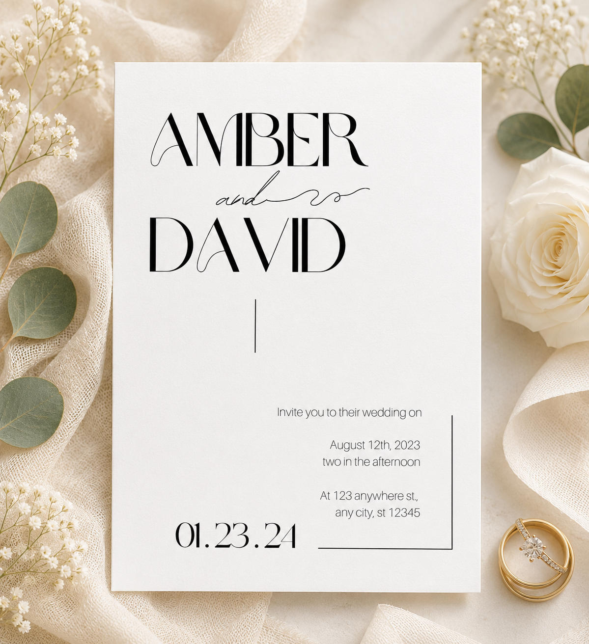 Editable Wedding Invitation (Instant Download)