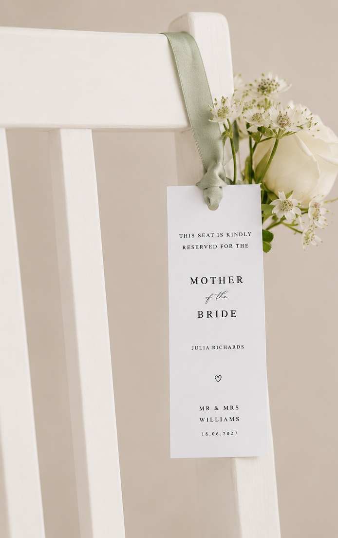 Personalised Reserved Seat Tags