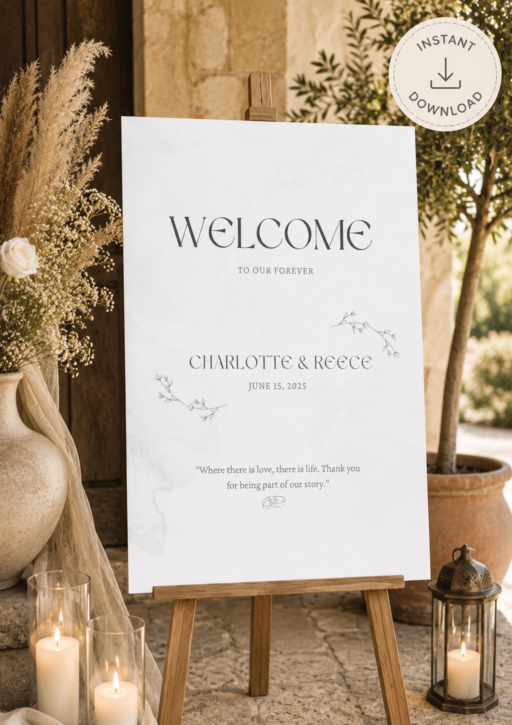 Wedding Welcome Sign For Any Theme (Instant Download)