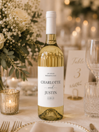 Personalised Wedding Wine Bottle Label – Custom Names &amp; Wedding Date