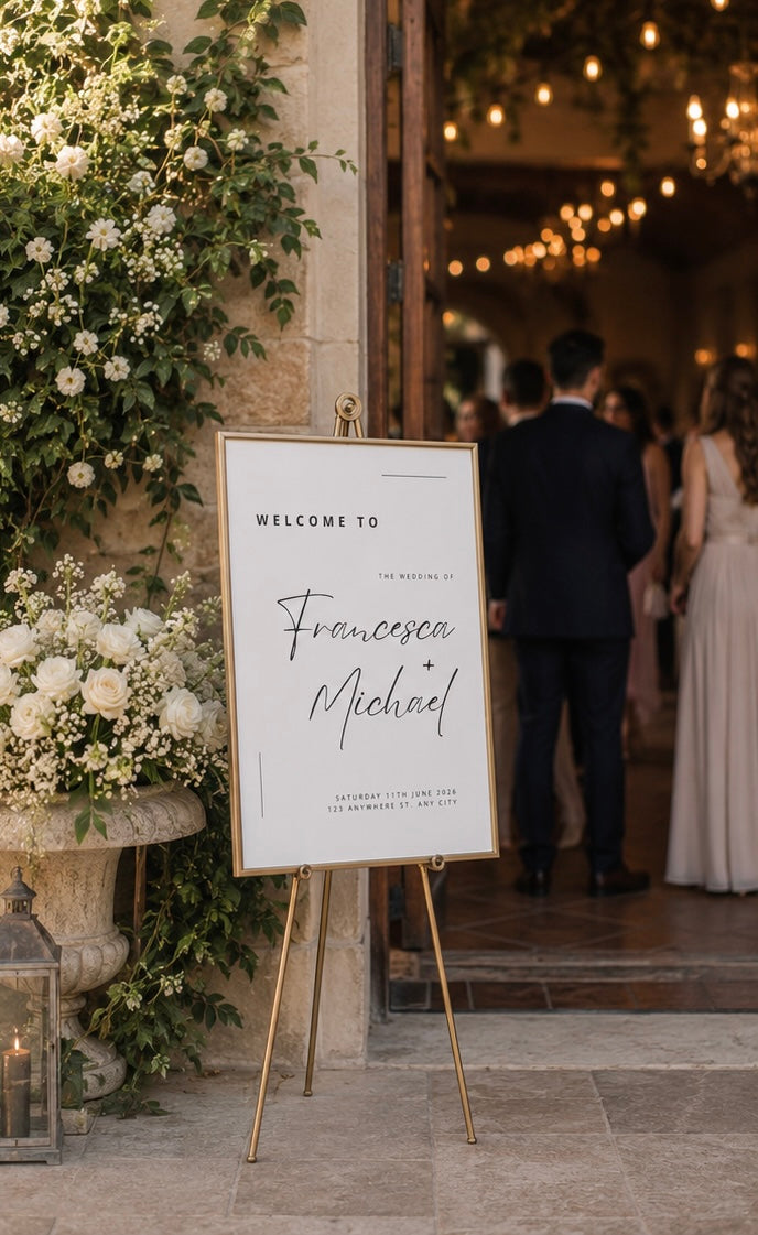 Minimalist Welcome Wedding Sign Template (Instant Download)
