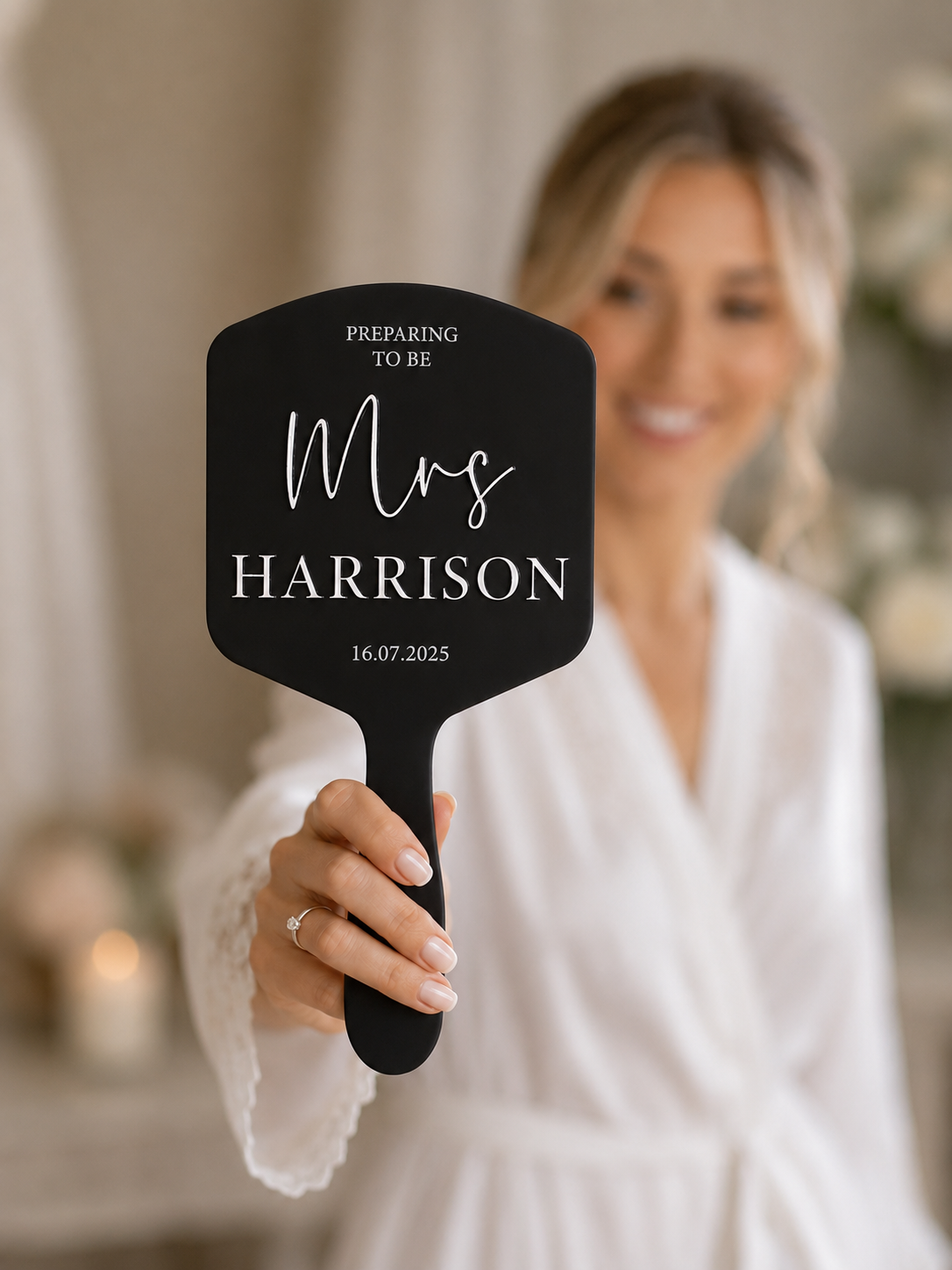 Personalised Bridal Handheld Mirror