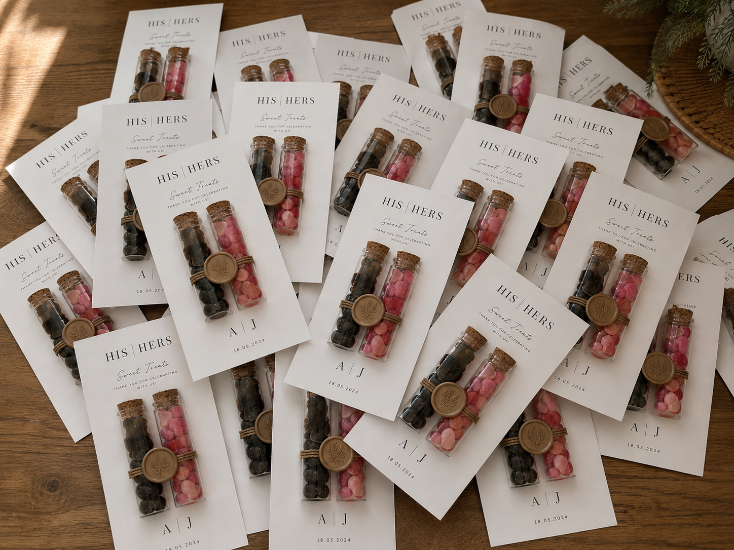 His & Hers Wedding Favours Sweets