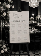 Minimalist Monochrome Wedding Seating Plan template (instant download)