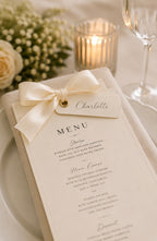Elegant Wedding Menu + Place Card