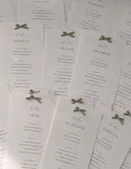 Limited Time Offer Personalised Wedding Menus