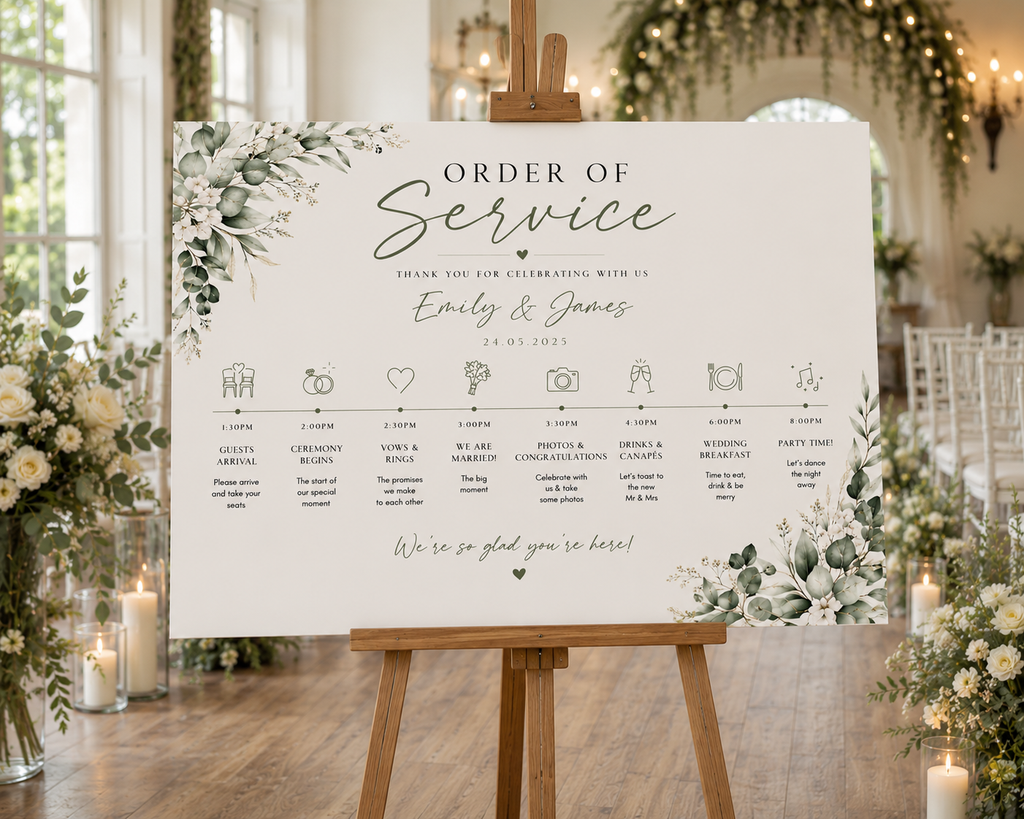 Wedding Timeline Botanical
