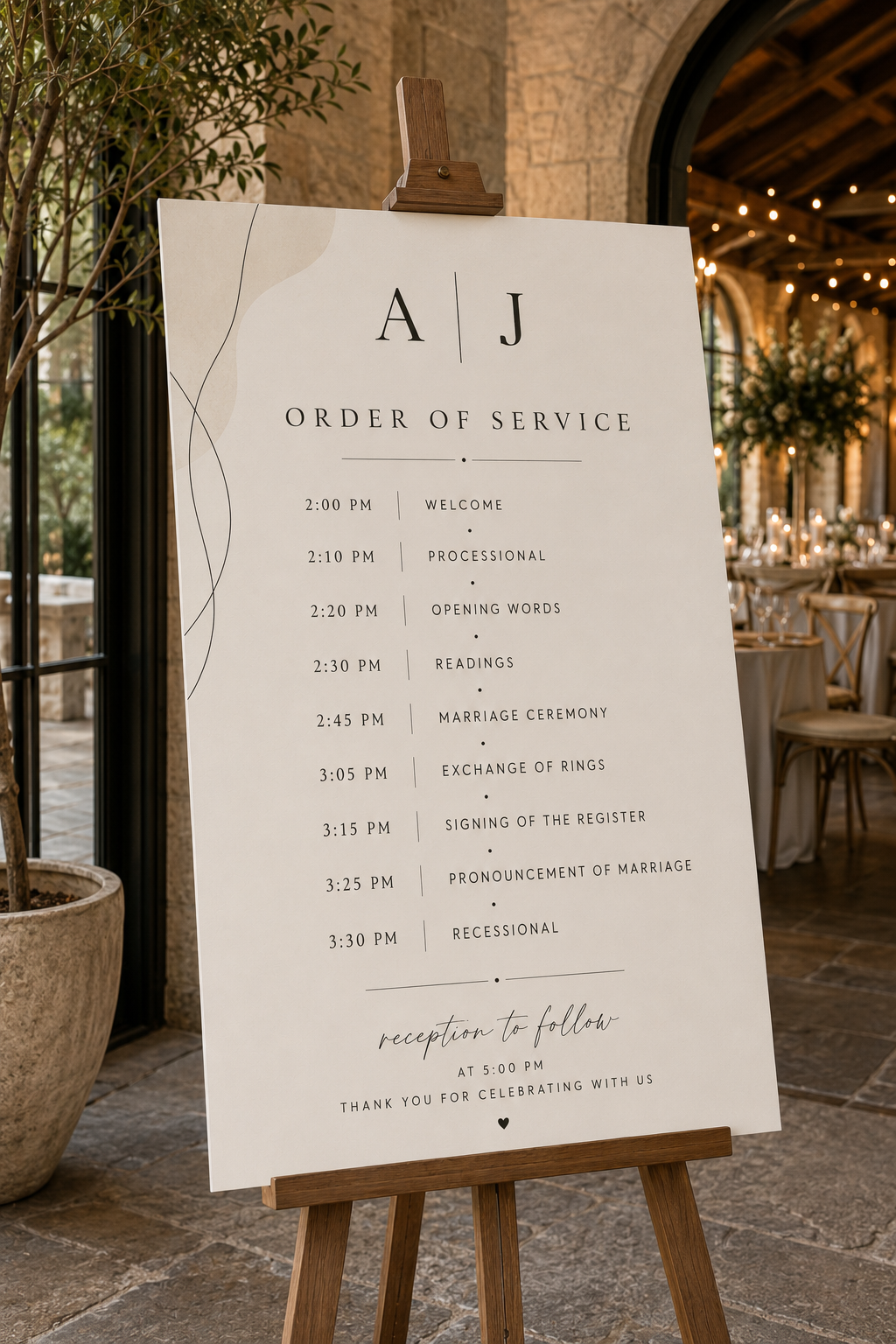 Order of Service - Sleek